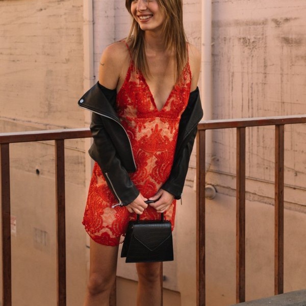 Red Lace Free People Dress